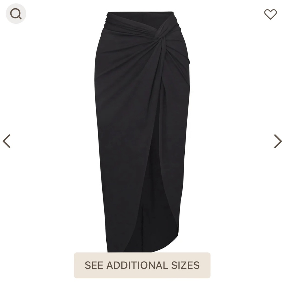 Skim swim sarong size medium color onyx